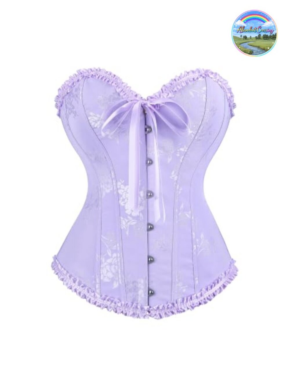 Renaissance Corset Top Overbust Victorian Lace-Up Costume